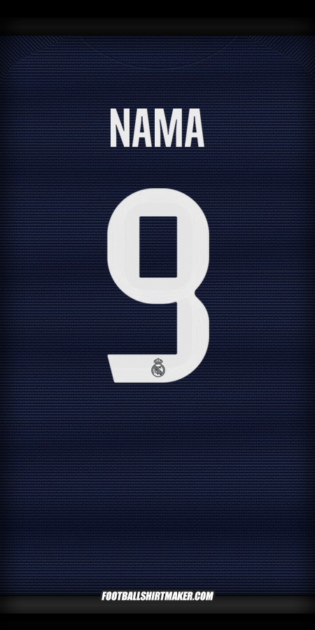 Jersey Real Madrid CF Cup 2025/2026 Alternatif -  nama - 9