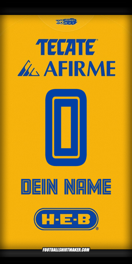 Trikot Tigres UANL 2025/2026 -  dein name - 0