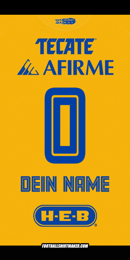 Trikot Tigres UANL 2025/2026 -  dein name - 0