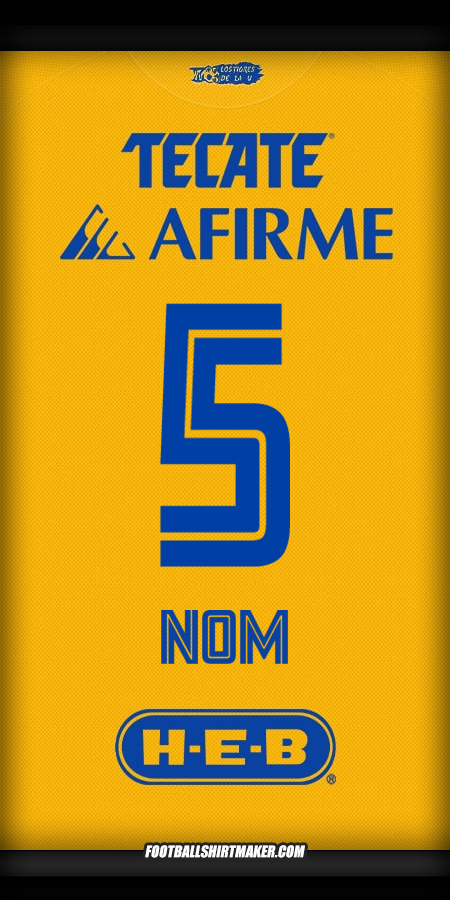 Maillot Tigres UANL 2025/2026 -  nom - 5