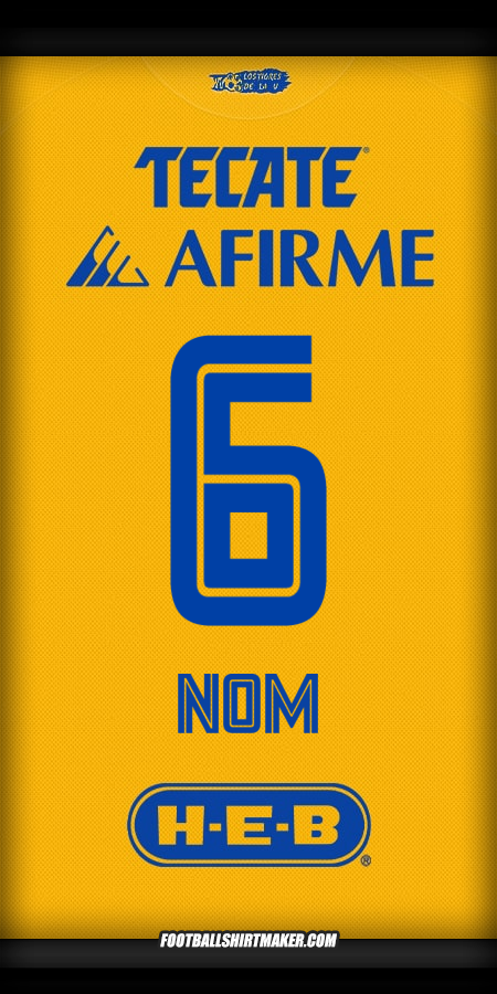 Maillot Tigres UANL 2025/2026 -  nom - 6