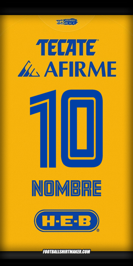 Camiseta Tigres UANL 2025/2026 -  nombre - 10