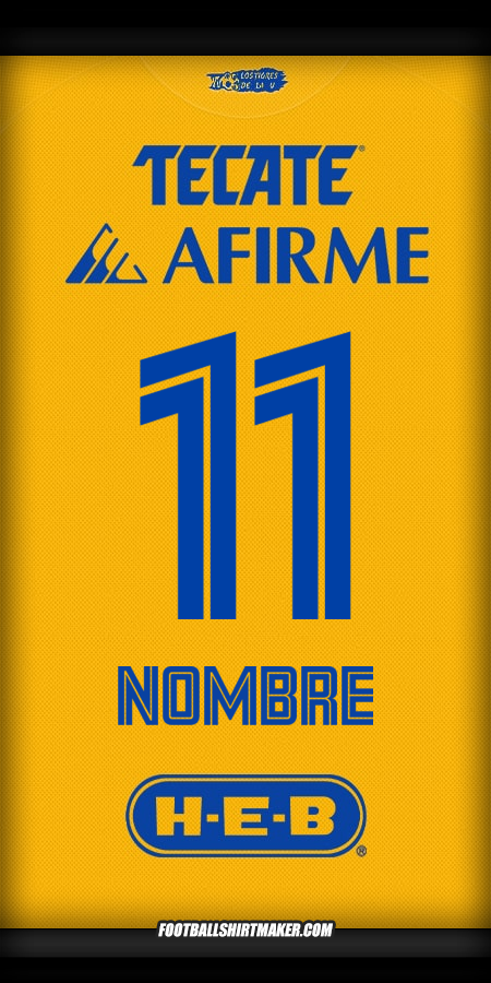 Jersey Tigres UANL 2025/2026 -  nombre - 11