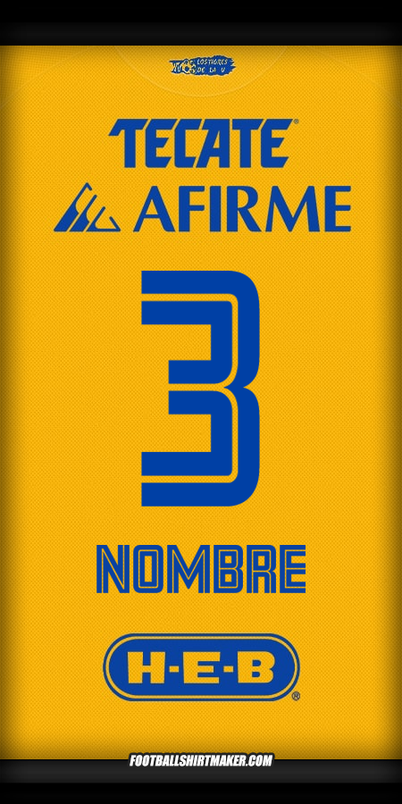Camiseta Tigres UANL 2025/2026 -  nombre - 3