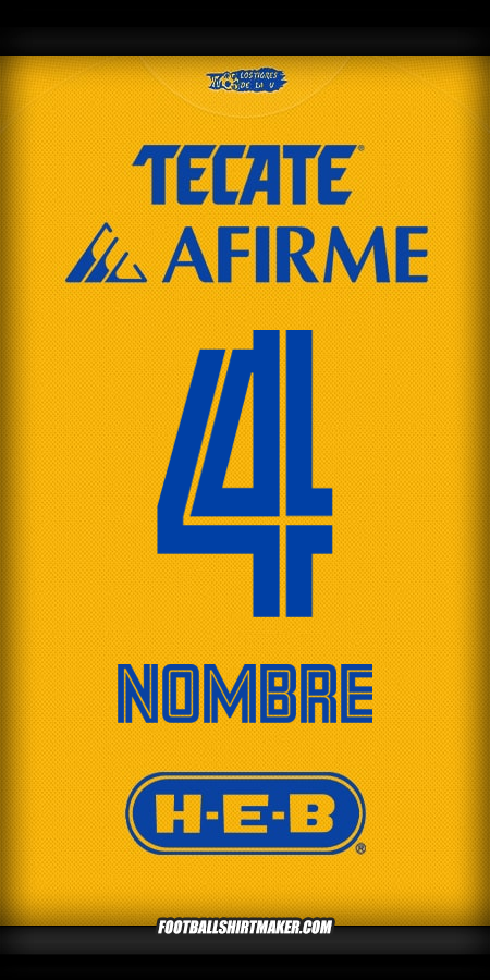 Jersey Tigres UANL 2025/2026 -  nombre - 4