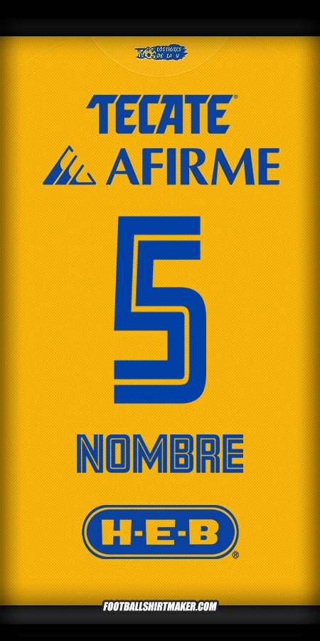 Jersey Tigres UANL 2025/2026 -  nombre - 5