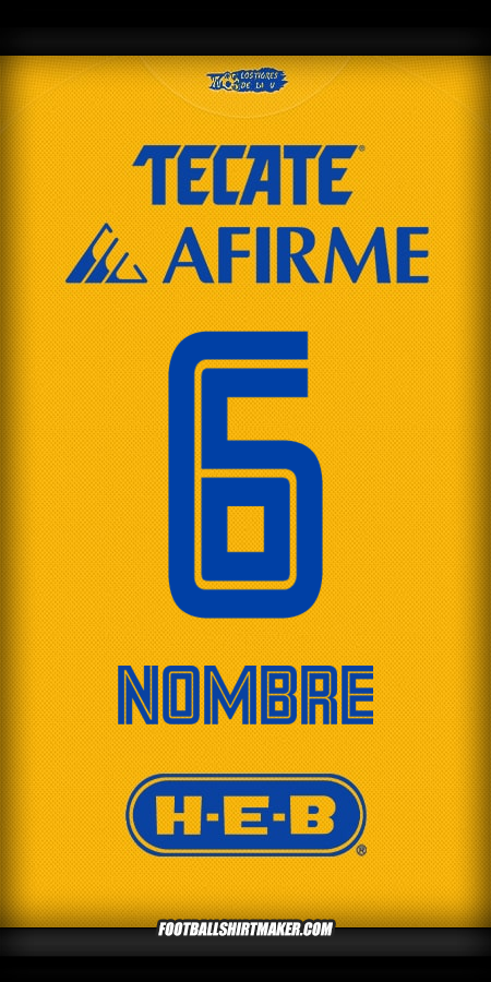 Camiseta Tigres UANL 2025/2026 -  nombre - 6