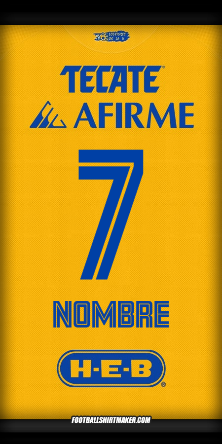 Jersey Tigres UANL 2025/2026 -  nombre - 7