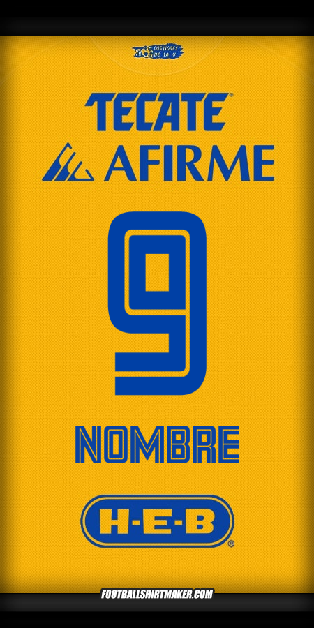 Camiseta Tigres UANL 2025/2026 -  nombre - 9