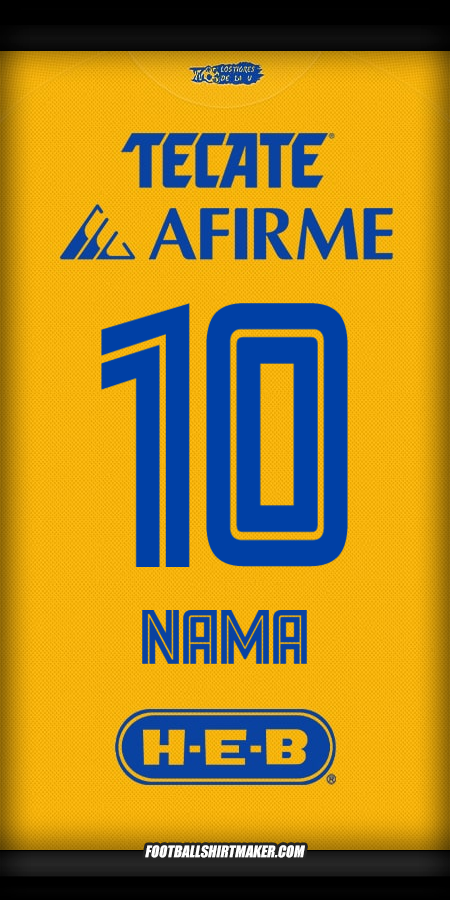 Jersey Tigres UANL 2025/2026 -  nama - 10