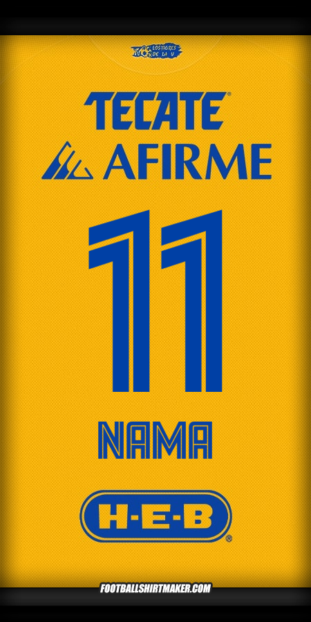 Jersey Tigres UANL 2025/2026 -  nama - 11