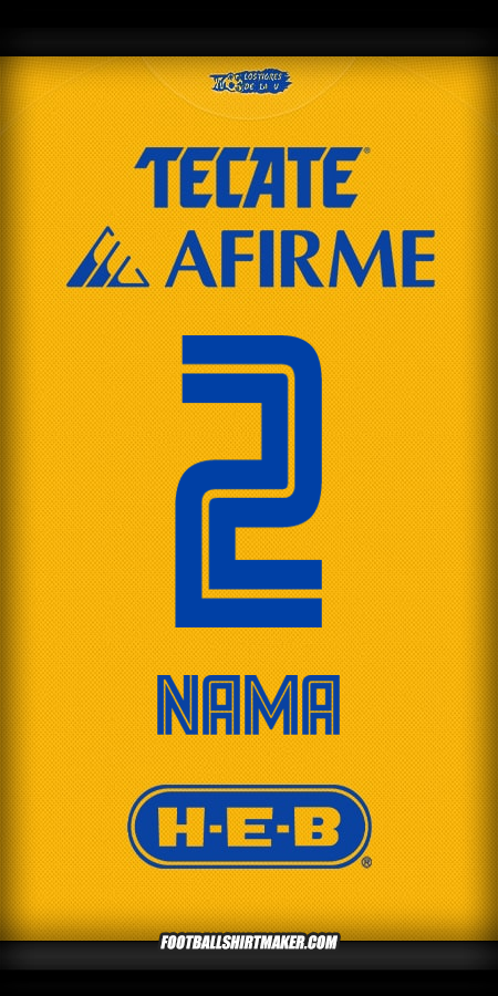 Jersey Tigres UANL 2025/2026 -  nama - 2