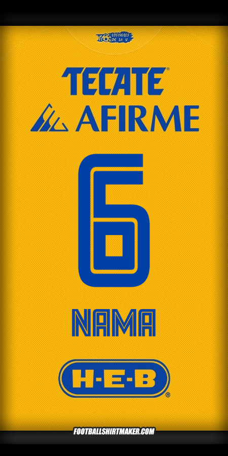 Jersey Tigres UANL 2025/2026 -  nama - 6