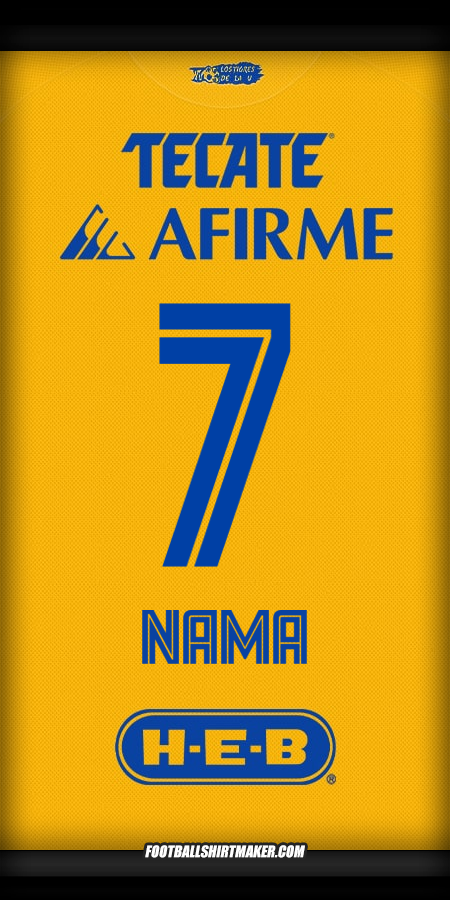 Jersey Tigres UANL 2025/2026 -  nama - 7