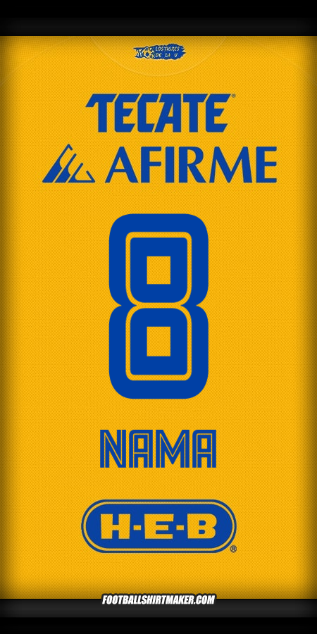 Jersey Tigres UANL 2025/2026 -  nama - 8