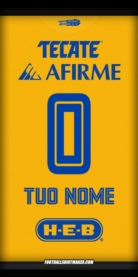 Maglia Tigres UANL 2025/2026 -  tuo nome - 0