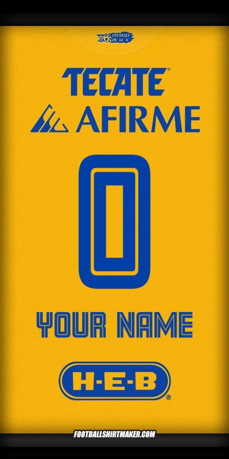 Shirt Tigres UANL 2025/2026 -  your name - 0
