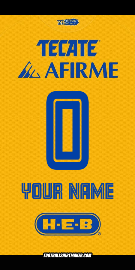 Jersey Tigres UANL 2025/2026 -  your name - 0