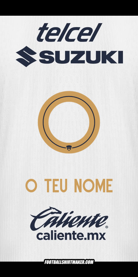 Camisola Pumas UNAM 2025/2026 -  o teu nome - 0