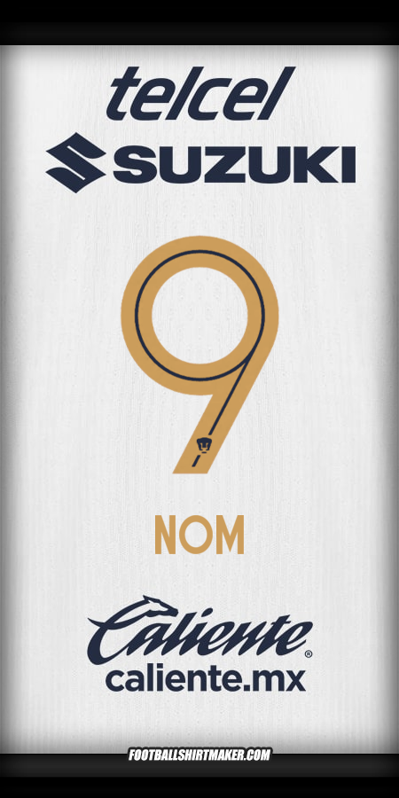 Maillot Pumas UNAM 2025/2026 -  nom - 9