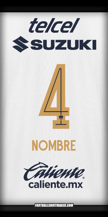 Jersey Pumas UNAM 2025/2026 -  nombre - 4