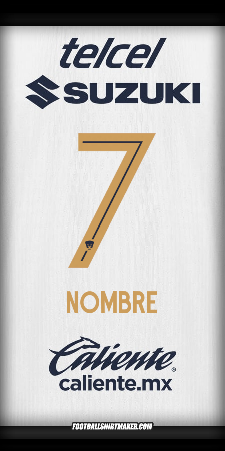 Camiseta Pumas UNAM 2025/2026 -  nombre - 7