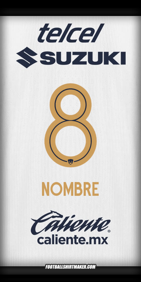 Jersey Pumas UNAM 2025/2026 -  nombre - 8