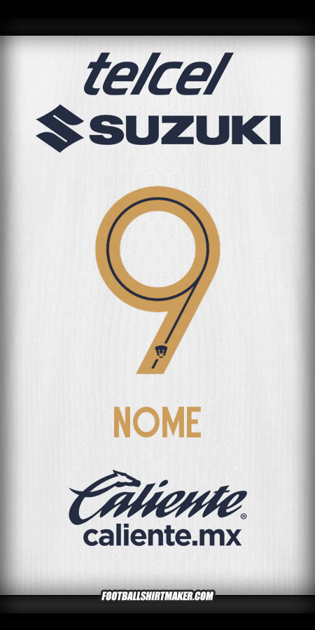 Camisola Pumas UNAM 2025/2026 -  nome - 9