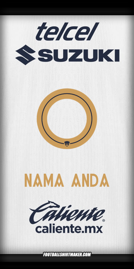 Jersey Pumas UNAM 2025/2026 -  nama anda - 0