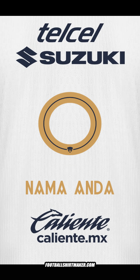 Jersey Pumas UNAM 2025/2026 -  nama anda - 0