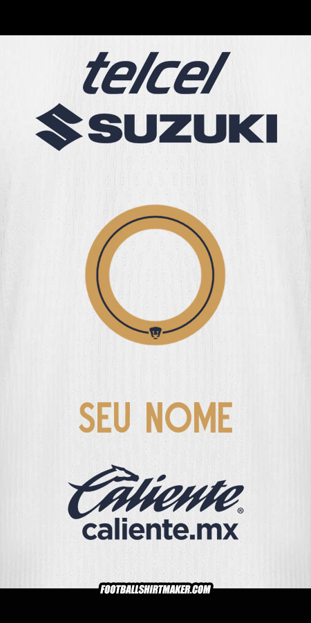 Camisa Pumas UNAM 2025/2026 -  seu nome - 0