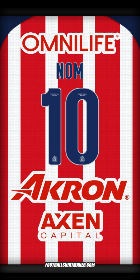 Maillot Guadalajara 2025/2026 -  nom - 10