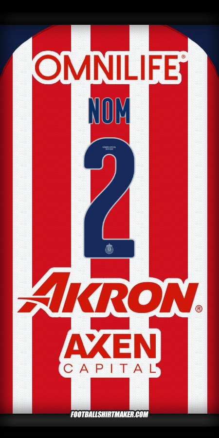 Maillot Guadalajara 2025/2026 -  nom - 2