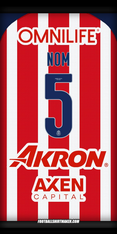 Maillot Guadalajara 2025/2026 -  nom - 5