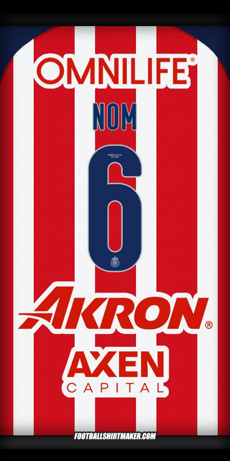 Maillot Guadalajara 2025/2026 -  nom - 6
