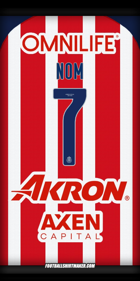 Maillot Guadalajara 2025/2026 -  nom - 7