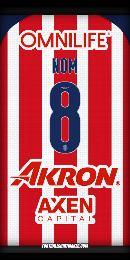 Maillot Guadalajara 2025/2026 -  nom - 8