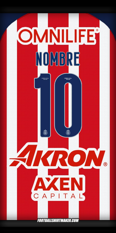 Jersey Guadalajara 2025/2026 -  nombre - 10