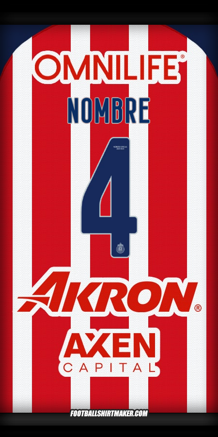 Jersey Guadalajara 2025/2026 -  nombre - 4