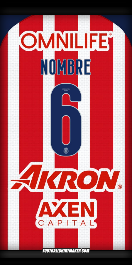 Jersey Guadalajara 2025/2026 -  nombre - 6