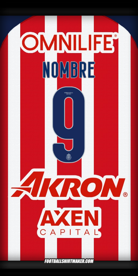 Jersey Guadalajara 2025/2026 -  nombre - 9