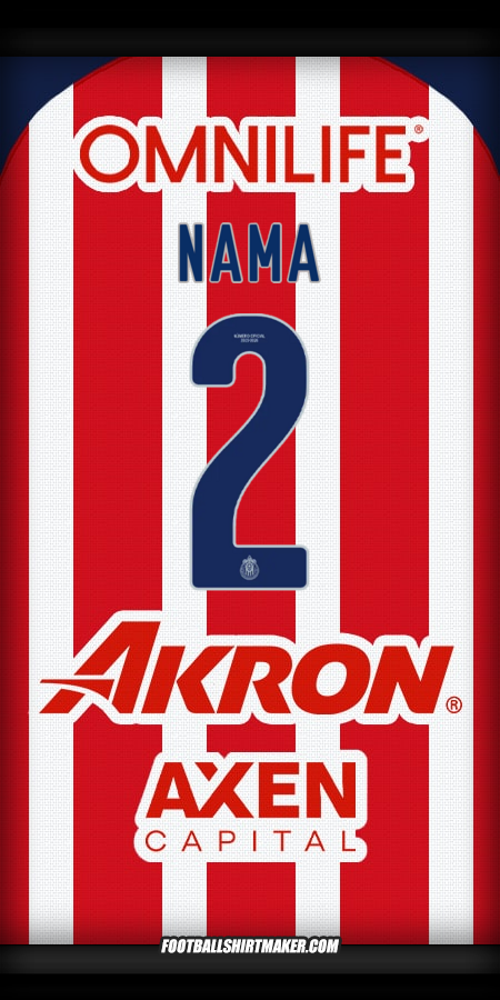 Jersey Guadalajara 2025/2026 -  nama - 2
