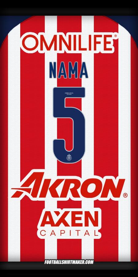 Jersey Guadalajara 2025/2026 -  nama - 5