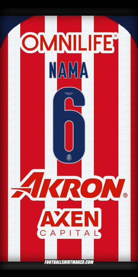 Jersey Guadalajara 2025/2026 -  nama - 6