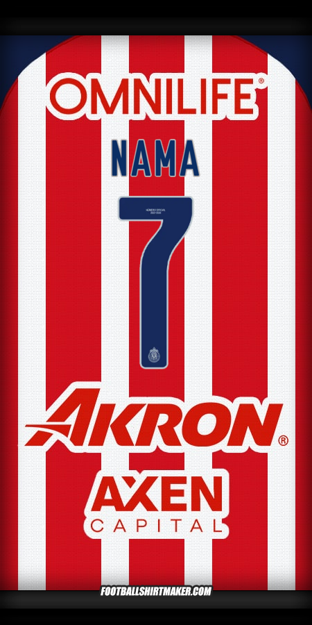 Jersey Guadalajara 2025/2026 -  nama - 7