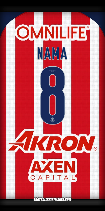 Jersey Guadalajara 2025/2026 -  nama - 8