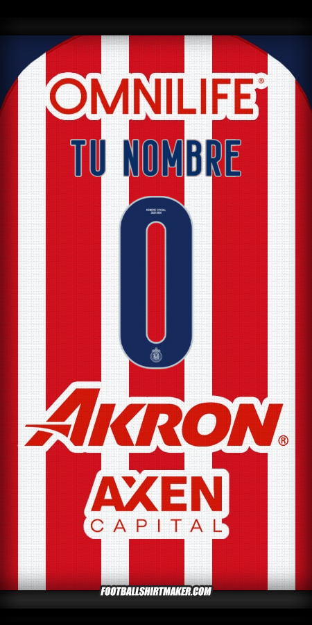 Jersey Guadalajara 2025/2026 -  tu nombre - 0
