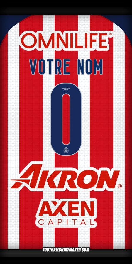 Maillot Guadalajara 2025/2026 -  votre nom - 0