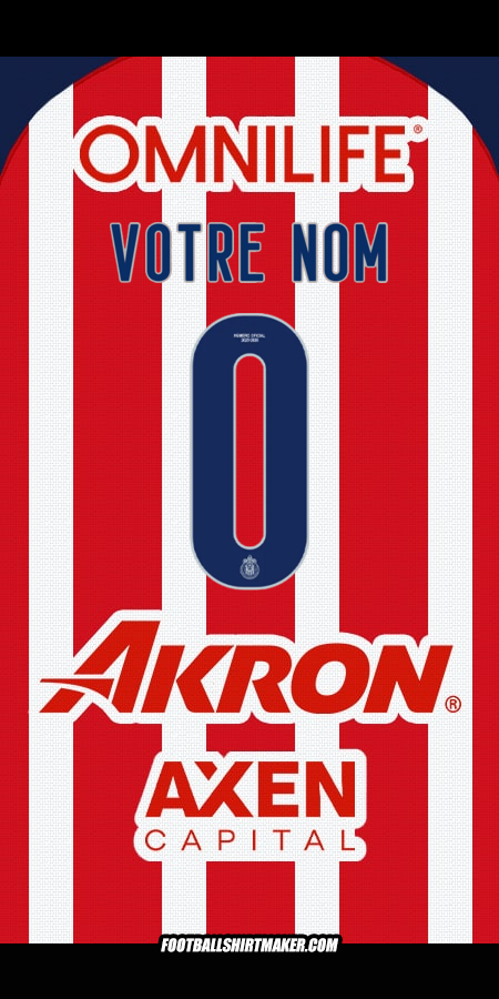 Maillot Guadalajara 2025/2026 -  votre nom - 0