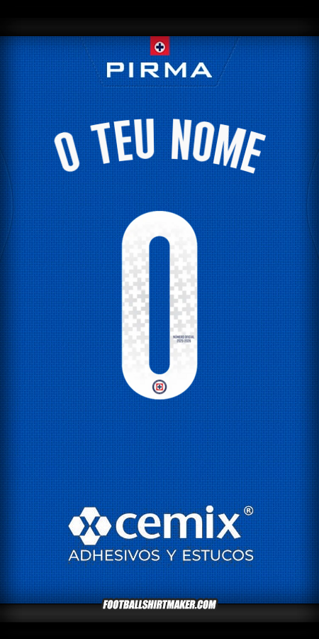 Camisola Cruz Azul 2025/2026 -  o teu nome - 0